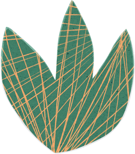 Scribbled Green and Yellow Lined Paper Cut-out